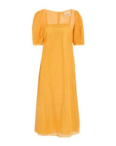 Erika Cavallini Woman Midi Dress Mandarin Size 10 Cotton