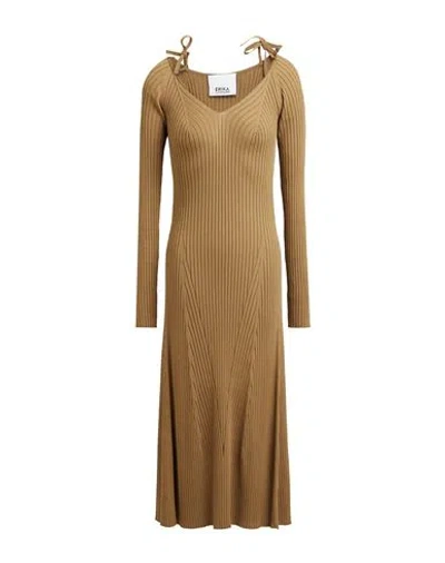 Erika Cavallini Woman Midi Dress Military Green Size M Vinylal, Polyamide