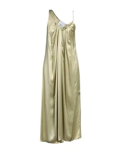 Erika Cavallini Woman Midi Dress Sage Green Size 6 Viscose In Sage Green