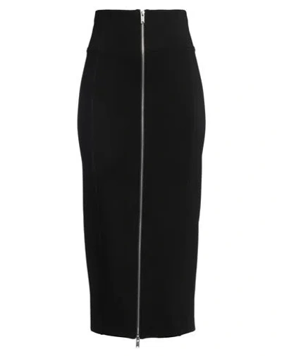ERIKA CAVALLINI ERIKA CAVALLINI WOMAN MIDI SKIRT BLACK SIZE 10 VISCOSE, POLYAMIDE, ELASTANE