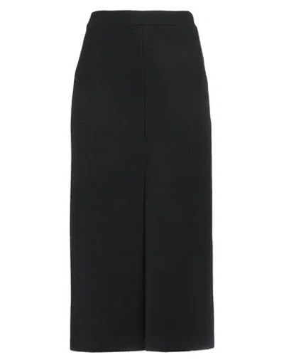 Erika Cavallini Woman Midi Skirt Black Size 6 Virgin Wool
