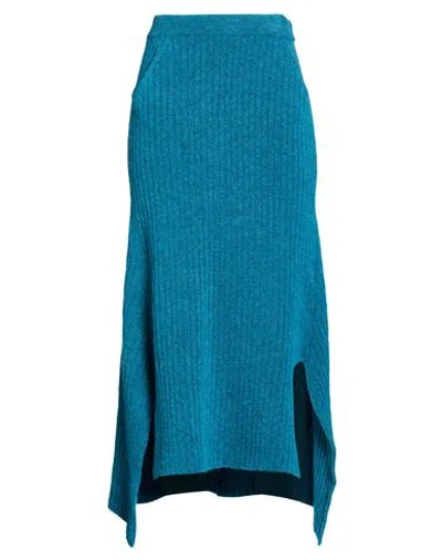 Erika Cavallini Woman Midi Skirt Deep Teal Size L Polyamide, Virgin Wool, Alpaca Wool, Elastane In Green