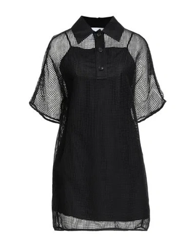 Erika Cavallini Woman Mini Dress Black Size 6 Cotton