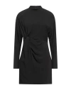 Erika Cavallini Woman Mini Dress Black Size 10 Viscose, Acetate In Black