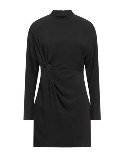 Erika Cavallini Woman Mini Dress Black Size 10 Viscose, Acetate