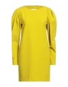 Erika Cavallini Woman Mini Dress Mustard Size 4 Polyester, Viscose, Elastane In Yellow