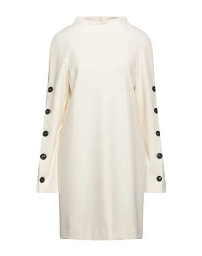 Erika Cavallini Woman Mini Dress Off White Size 4 Polyester, Viscose, Elastane