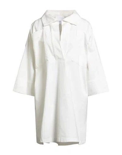 Erika Cavallini Woman Mini Dress White Size 6 Cotton