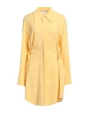 Erika Cavallini Woman Mini Dress Yellow Size 6 Viscose, Acetate In Yellow