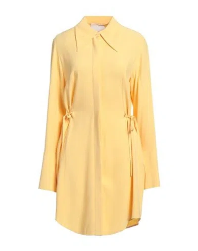 Erika Cavallini Woman Mini Dress Yellow Size 6 Viscose, Acetate