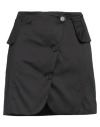 Erika Cavallini Woman Mini Skirt Black Size 6 Polyester In Black