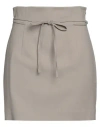 Erika Cavallini Woman Mini Skirt Sage Green Size 8 Polyester, Virgin Wool, Elastane In Sage Green
