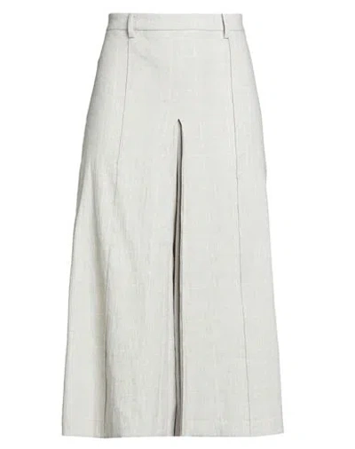 Erika Cavallini Woman Pants Beige Size 8 Linen, Viscose, Elastane