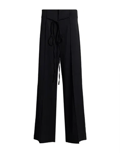 Erika Cavallini Woman Pants Black Size 12 Polyester, Virgin Wool, Elastane