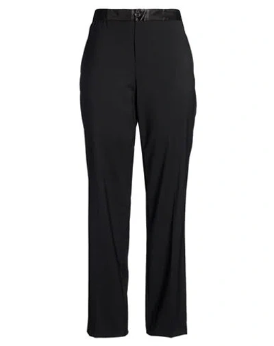 Erika Cavallini Woman Pants Black Size 12 Virgin Wool, Elastane