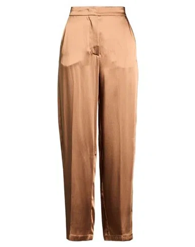 Erika Cavallini Woman Pants Brown Size 10 Acetate, Viscose