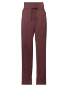 Erika Cavallini Woman Pants Brown Size 10 Polyester, Virgin Wool, Elastane