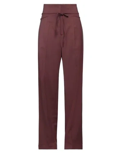 Erika Cavallini Woman Pants Brown Size 10 Polyester, Virgin Wool, Elastane
