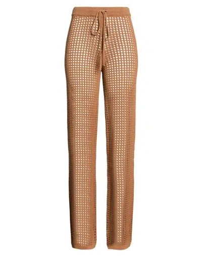 Erika Cavallini Woman Pants Brown Size M Cotton
