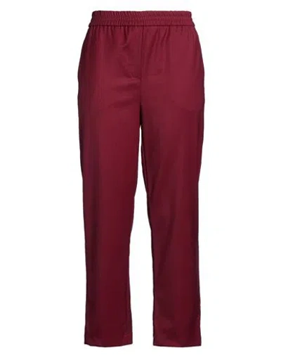Erika Cavallini Woman Pants Burgundy Size 6 Virgin Wool, Elastane In Red