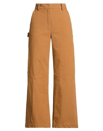 Erika Cavallini Woman Pants Camel Size 6 Cotton In Brown
