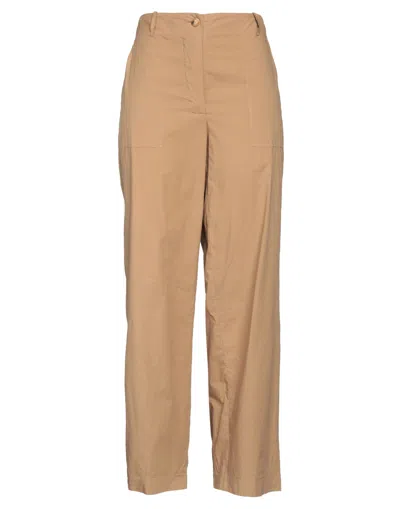 Erika Cavallini Woman Pants Camel Size 8 Cotton In Beige