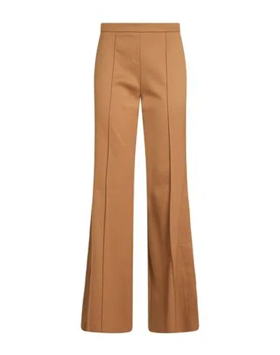 Erika Cavallini Woman Pants Camel Size 8 Polyester, Virgin Wool, Elastane In Orange