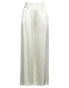 Erika Cavallini Woman Pants Cream Size 8 Acetate, Viscose In White