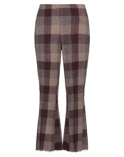 Erika Cavallini Woman Pants Plum Size 6 Wool, Polyamide In Purple