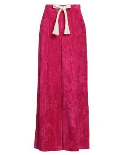 Erika Cavallini Woman Pants Fuchsia Size 6 Viscose, Cotton, Elastane In Pink