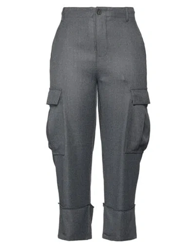 Erika Cavallini Woman Pants Grey Size 10 Acrylic, Wool In Gray