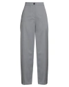 Erika Cavallini Woman Pants Grey Size 8 Polyester, Virgin Wool, Elastane In Gray