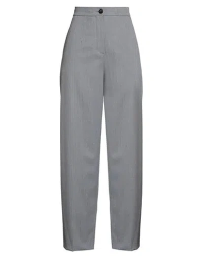 Erika Cavallini Woman Pants Grey Size 8 Polyester, Virgin Wool, Elastane In Gray