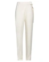 Erika Cavallini Woman Pants Ivory Size 2 Viscose, Acetate In White