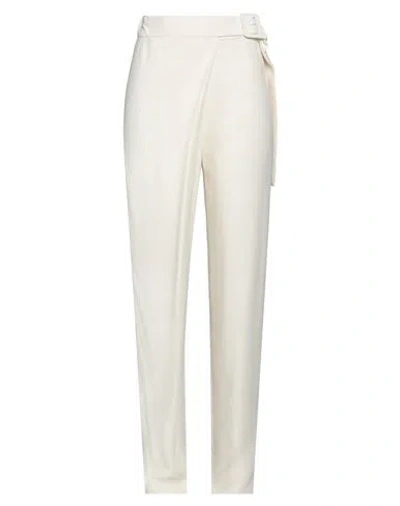 Erika Cavallini Woman Pants Ivory Size 2 Viscose, Acetate In White