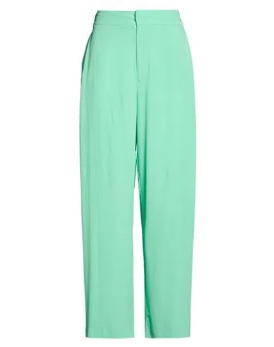 Erika Cavallini Woman Pants Light Green Size 4 Acetate, Silk