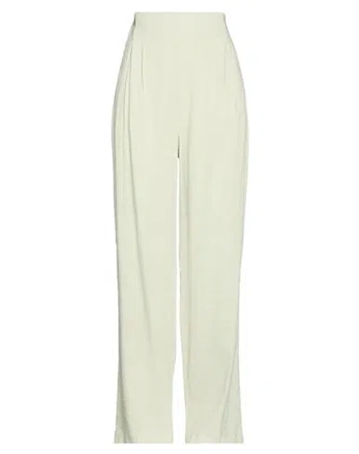 Erika Cavallini Woman Pants Light Green Size 4 Linen, Viscose, Elastane In Neutral