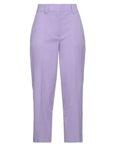 Erika Cavallini Woman Pants Lilac Size 6 Polyester, Viscose, Elastane In Purple