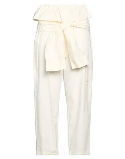 Erika Cavallini Woman Pants Off White Size 8 Cotton, Elastane
