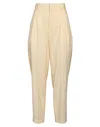 Erika Cavallini Woman Pants Pastel Yellow Size 6 Polyester, Wool, Elastane In Yellow