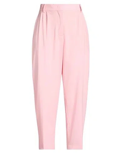 Erika Cavallini Woman Pants Pink Size 10 Virgin Wool, Elastane