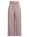 Erika Cavallini Woman Pants Pink Size 6 Viscose, Linen