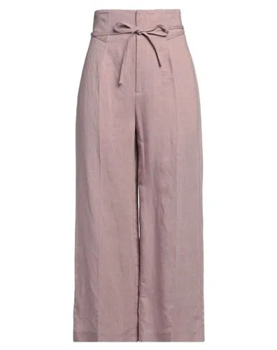 Erika Cavallini Woman Pants Pink Size 6 Viscose, Linen