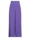 Erika Cavallini Woman Pants Purple Size 4 Acetate, Silk