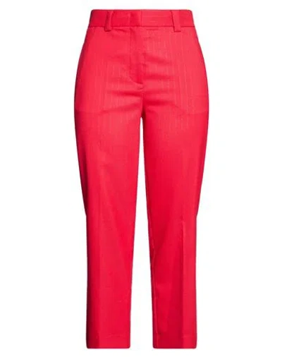 Erika Cavallini Woman Pants Red Size 2 Polyester, Wool, Elastane