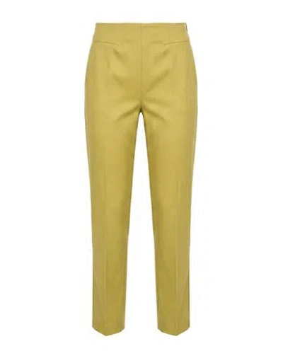 Erika Cavallini Woman Pants Sage Green Size 4 Polyester, Virgin Wool, Elastane In Yellow