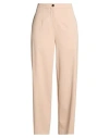 Erika Cavallini Woman Pants Sand Size 10 Polyester, Wool, Elastane In Multi