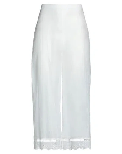 Erika Cavallini Woman Pants White Size 10 Cotton, Silk