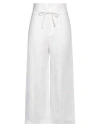 Erika Cavallini Woman Pants White Size 4 Viscose, Linen In White