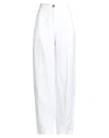 Erika Cavallini Woman Pants White Size 6 Viscose, Linen In White